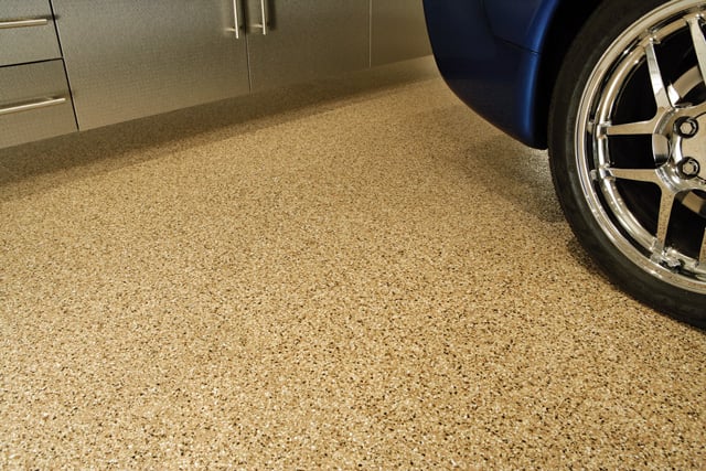 Our epoxy garage floor coatings are applied to concrete that has been first ground to a concrete surface profile of 2.