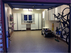 The finished product of an organized, appealing garage takes many steps to accomplish.