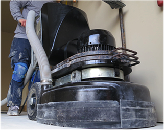 Diamond grinding prepares the surface for the garage floor coatings.