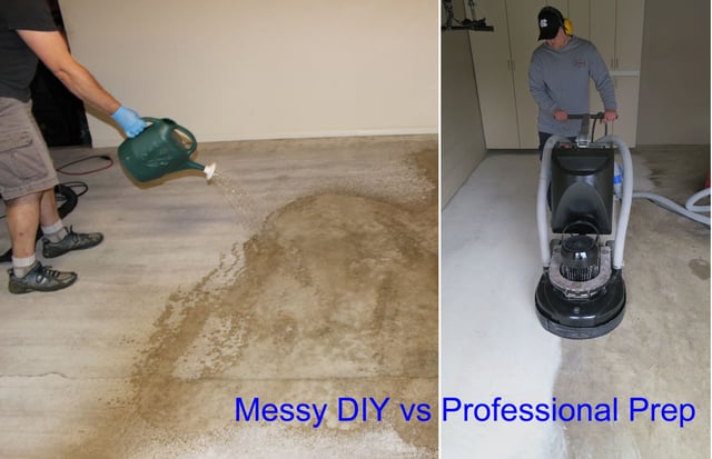 DIY vs. Professional concrete surface preparation.