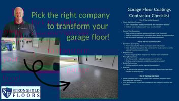How to Choose the Best Garage Floor Coatings Contractor