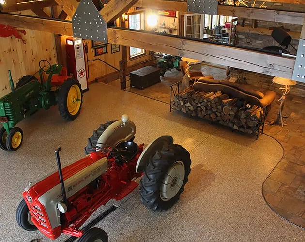 Epoxy floor coatings in man cave