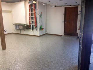 A garage floor coatings project in Reston, Virginia.