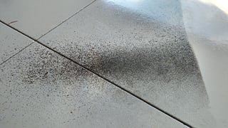 Paint sprayed on our epoxy floor coatings.