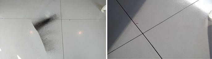Paint removed from epoxy floor in Mechanicsburg garage.