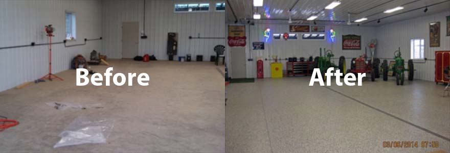 before and after man cave