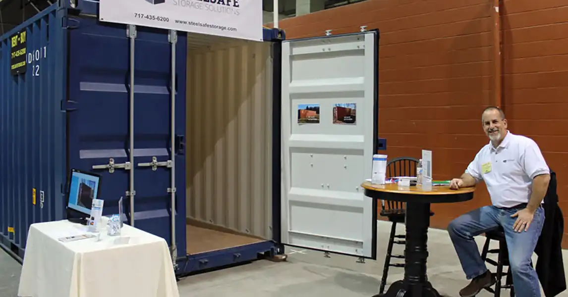 SteelSafe Storage Solutions at a home show.