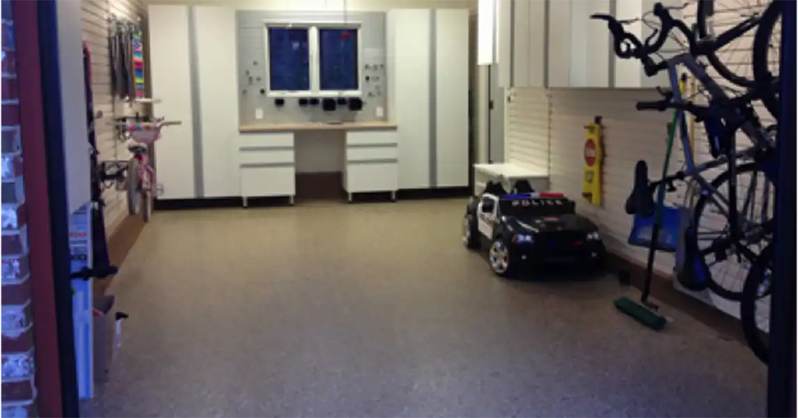 The finished product of an organized, appealing garage takes many steps to accomplish.