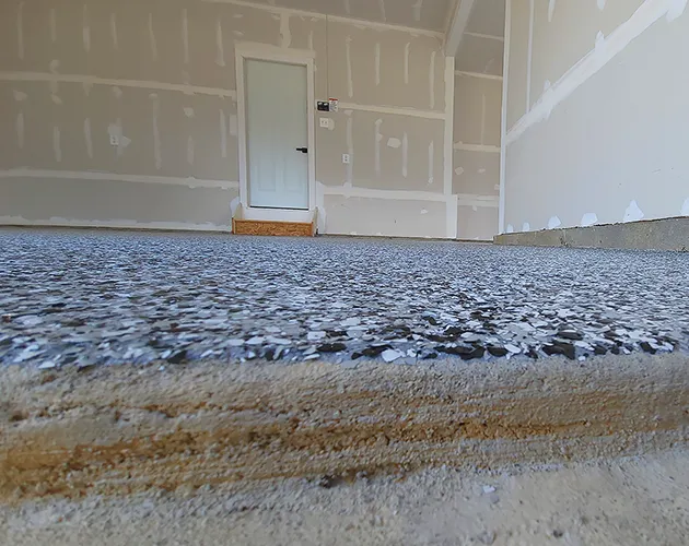 An epoxy garage floor coating in Camp Hill, PA.