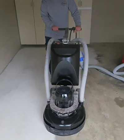 Concrete surface preparation is the first step for garage floor coatings