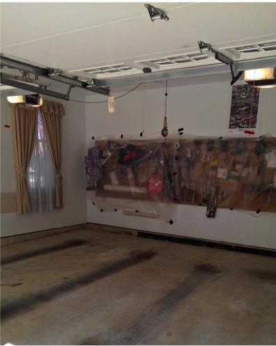 Wrap sensitive items prior to floor coatings installations