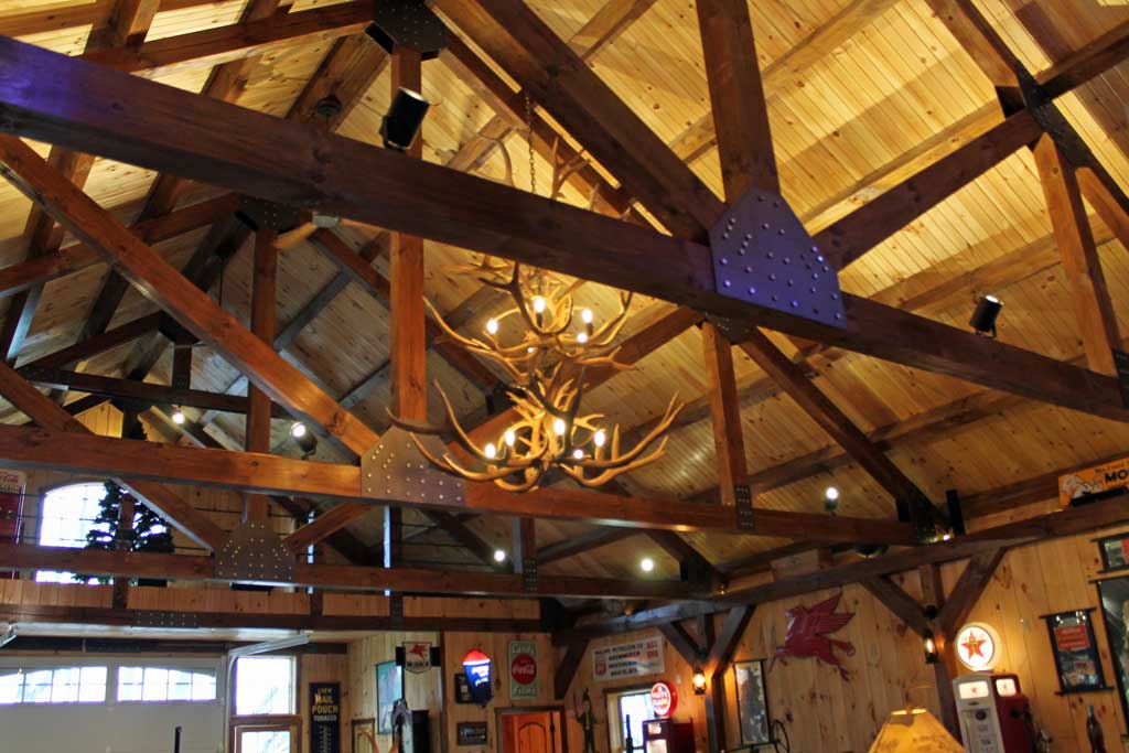 A view of the roof of the man cave.