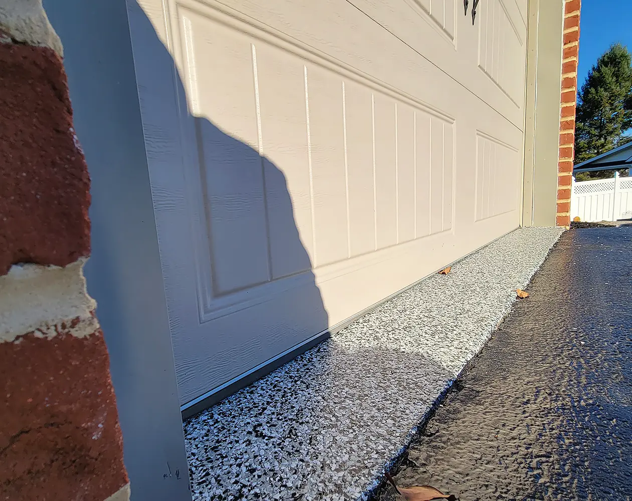 apron example on a garage floor coating in Camp Hill, PA