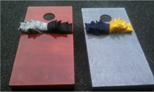 Epoxy coatings on cornhole