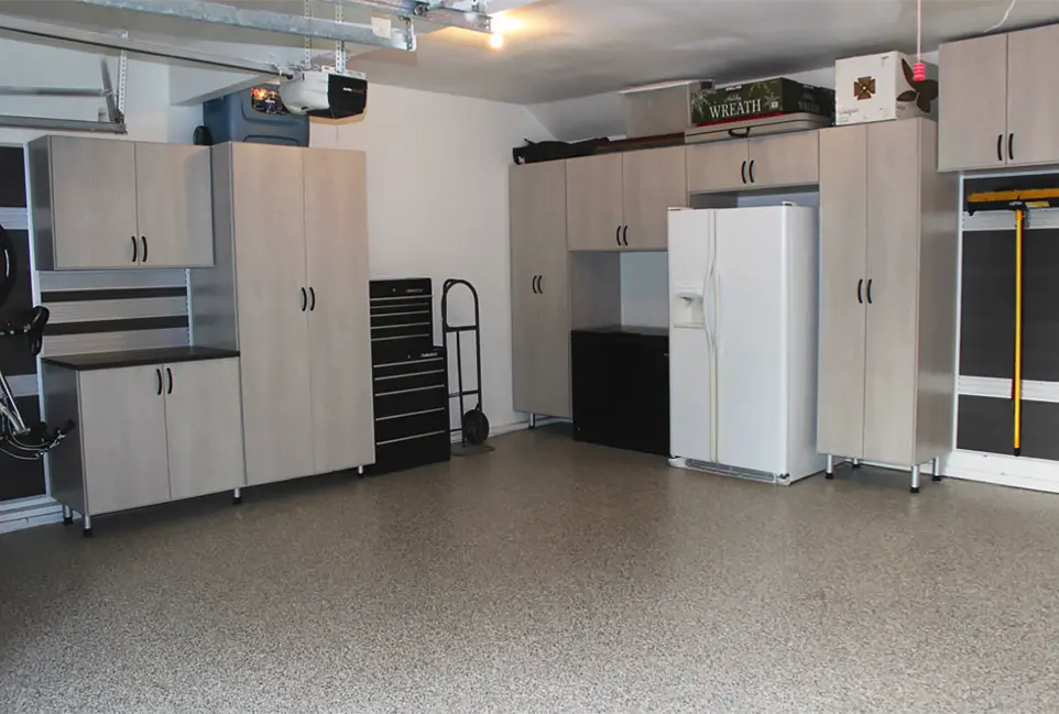Garage floor coatings with organization included