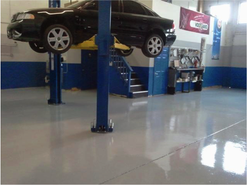 epoxy coatings in service bay
