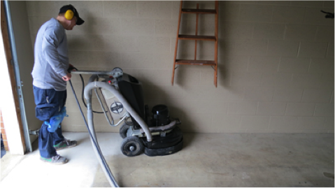 Preparing a concrete garage floor in winter